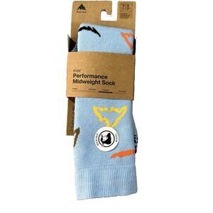 NEW Burton Kids Performance Midweight Merino Wool snow Ski Socks M/L 2-4 $21